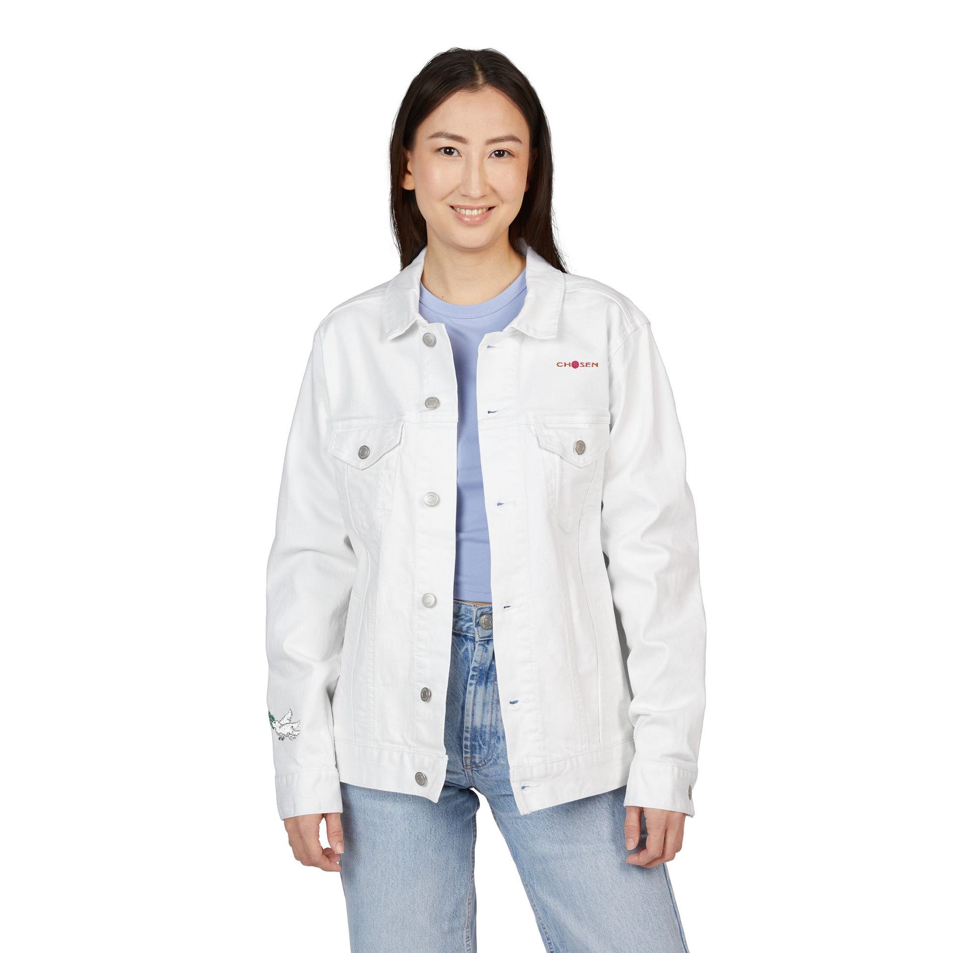 Embroidered Denim Jacket - CHOSEN by GOD